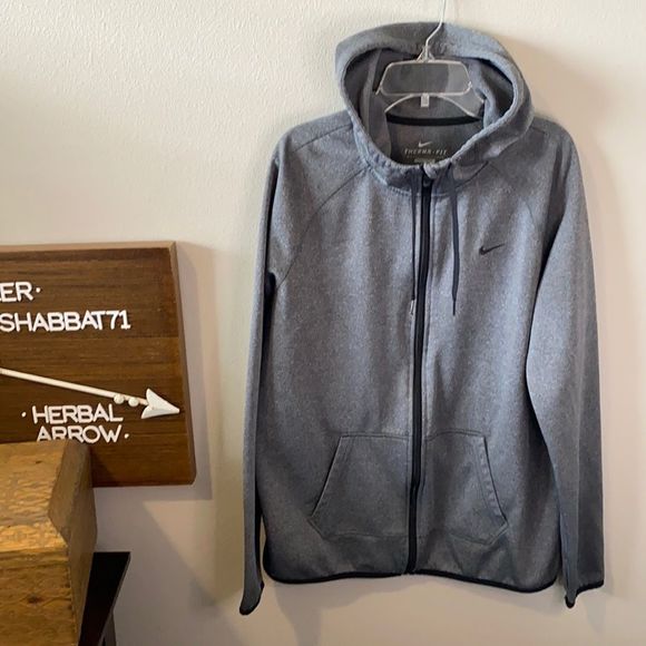 Nike Other - Nike Therma-fit Grey Full Zip Hoodie Sweatshirt Large